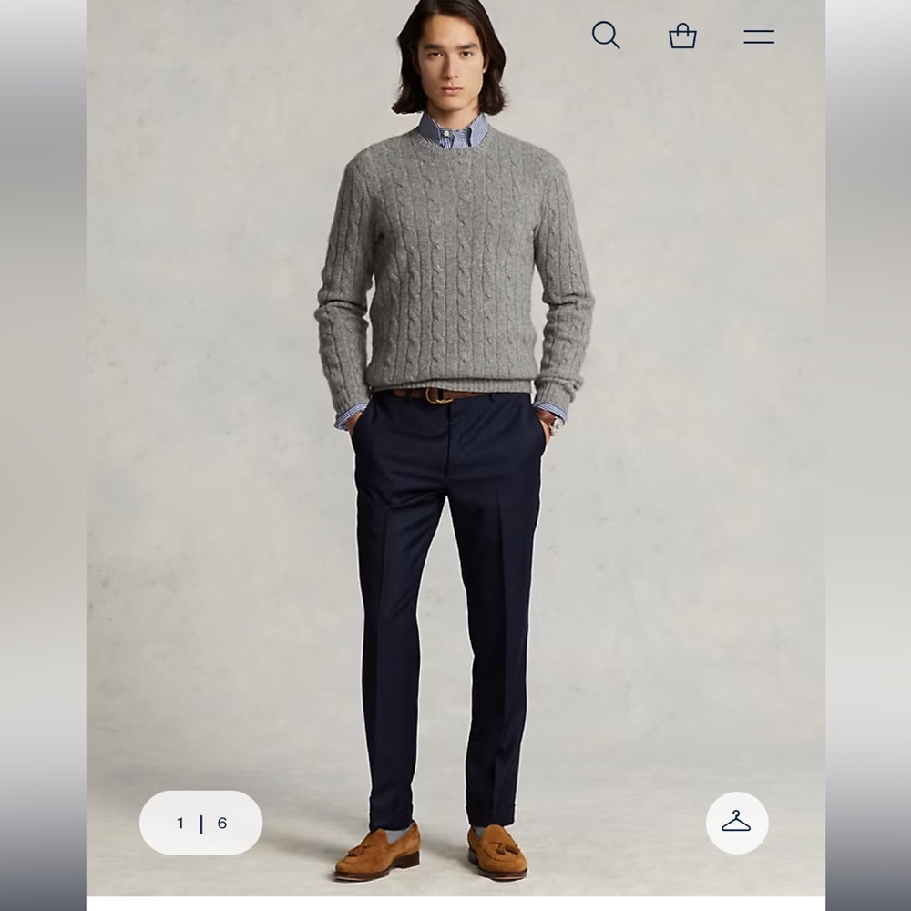 NWT! Lauren Ralph Lauren Slim Fit Wool Twill Trousers.